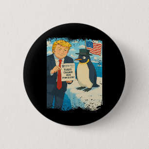 Chapa Redonda De 5 Cm Trump impone política arancelaria pingüino anime M