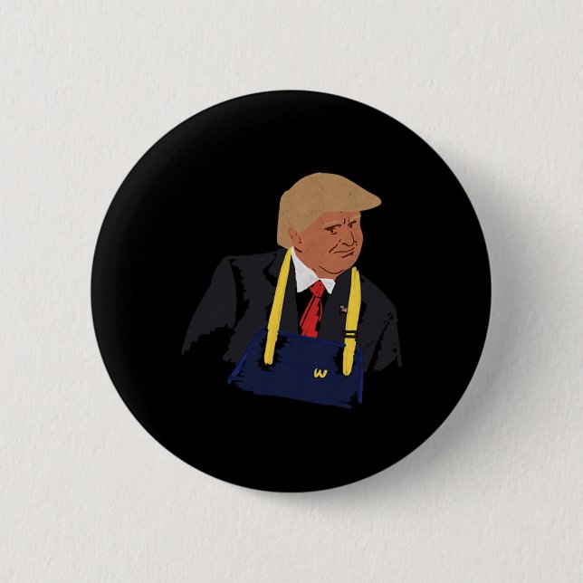 Chapa Redonda De 5 Cm Trump Making Fries 2024 (Anverso)