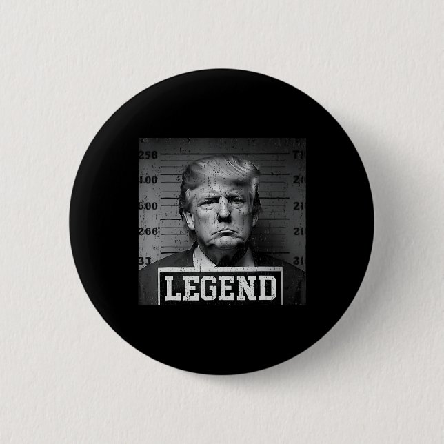 Chapa Redonda De 5 Cm Trump Mug Shot (Anverso)