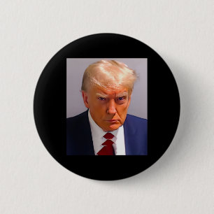 Chapa Redonda De 5 Cm Trump Mug Shot 1