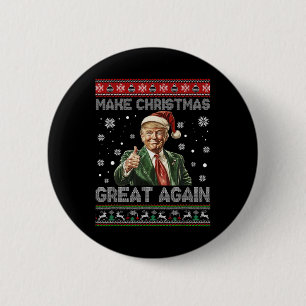 Chapa Redonda De 5 Cm Trump Pajama vuelve a hacer grandes a los Navidade
