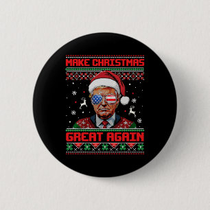 Chapa Redonda De 5 Cm Trump Pajama vuelve a hacer grandes a los Navidade