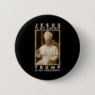 Chapa Redonda De 5 Cm Trump Para El Papa Y El Presidente Camisas Trump 2