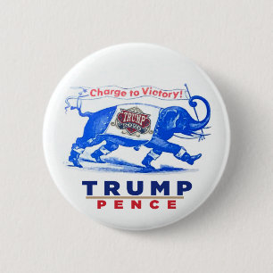 Chapa Redonda De 5 Cm Trump Pence 2020