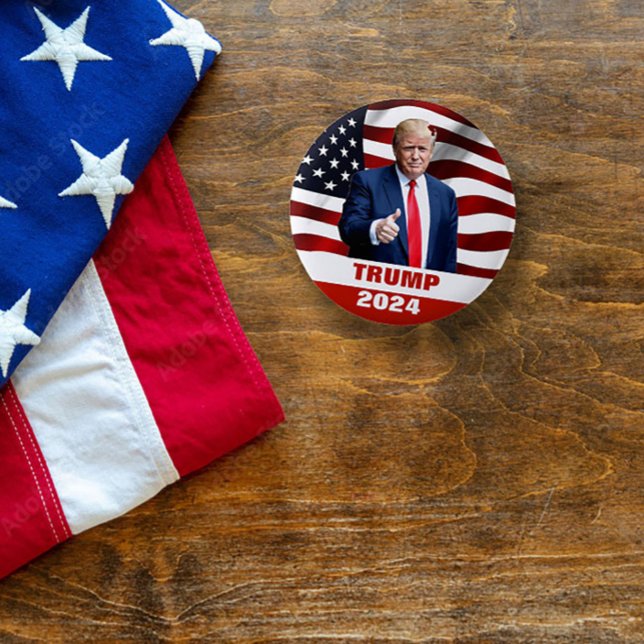 Chapa Redonda De 5 Cm Trump Photo 2024 President Election Button (Subido por el creador)