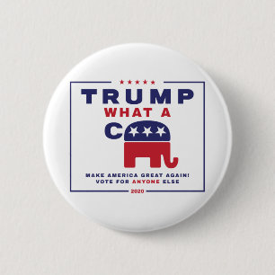 Chapa Redonda De 5 Cm Trump. Poster de campaña contra Trump