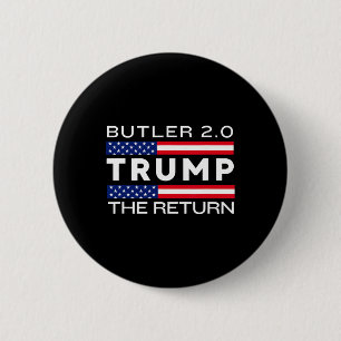 Chapa Redonda De 5 Cm Trump Regresa Butler Mitin Lucha Trump Elon Butler