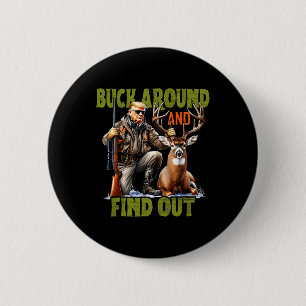 Chapa Redonda De 5 Cm Trump Retro Caza Ciervo Camuflaje Divertido Buck A