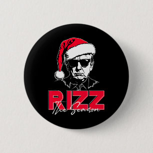 Chapa Redonda De 5 Cm Trump Rizz Navidades de temporada Funny Donald Tru