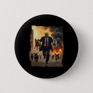 Chapa Redonda De 5 Cm Trump salva perros 