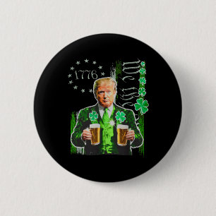 Chapa Redonda De 5 Cm Trump St Patrick Day We the People