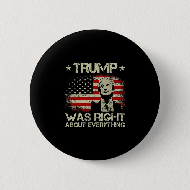 Chapa Redonda De 5 Cm Trump tenía razón sobre todo divertido Trump Ameri (Anverso)