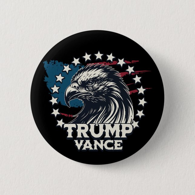 Chapa Redonda De 5 Cm Trump Vance (Anverso)