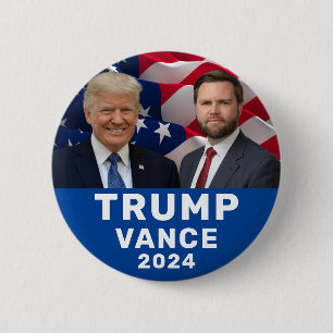 Chapa Redonda De 5 Cm Trump Vance