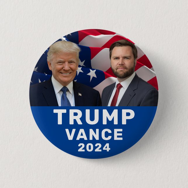 Chapa Redonda De 5 Cm Trump Vance  (Anverso)