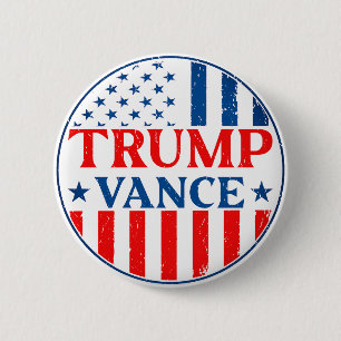 Chapa Redonda De 5 Cm Trump Vance