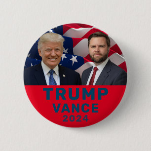 Chapa Redonda De 5 Cm Trump Vance 