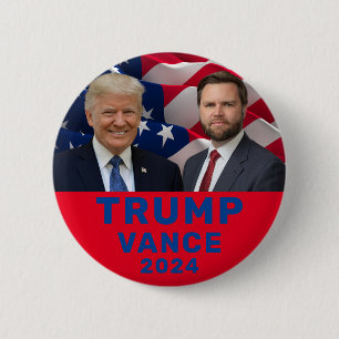 Chapa Redonda De 5 Cm Trump Vance