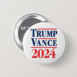 Chapa Redonda De 5 Cm Trump Vance 2024