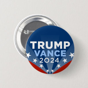 Chapa Redonda De 5 Cm Trump Vance 2024