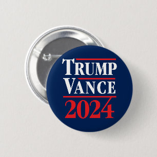 Chapa Redonda De 5 Cm Trump Vance 2024