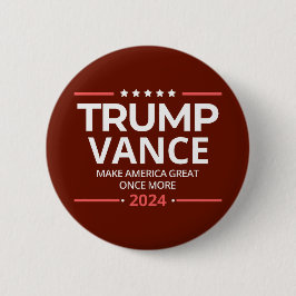 Chapa Redonda De 5 Cm Trump Vance 2024, América grande una vez más