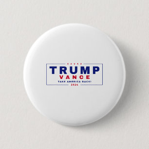 Chapa Redonda De 5 Cm Trump Vance 2024 Donald Trump J.d. Vance Take Amer