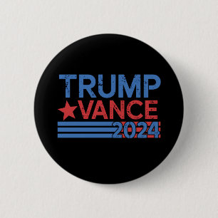 Chapa Redonda De 5 Cm Trump Vance 2024 Presidente 47 EE. UU. Vintage