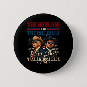 Chapa Redonda De 5 Cm Trump Vance 24 El Forajido Y El Hillbillytake Am