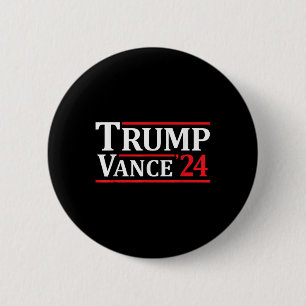 Chapa Redonda De 5 Cm Trump Vance 24 Trump 2024 