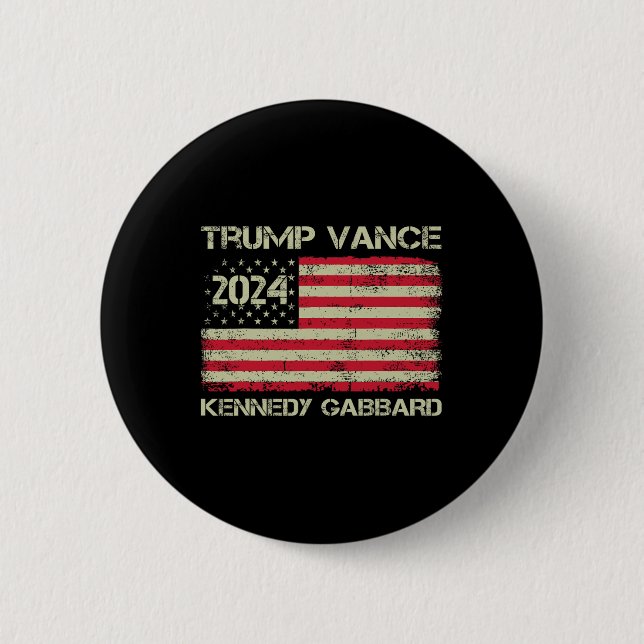 Chapa Redonda De 5 Cm Trump Vance Kennedy Gabbyrd Jaque Mate Tomar Améri (Anverso)