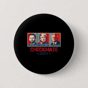 Chapa Redonda De 5 Cm Trump Vance Kennedy Jaque Mate 2025 Elección Repub