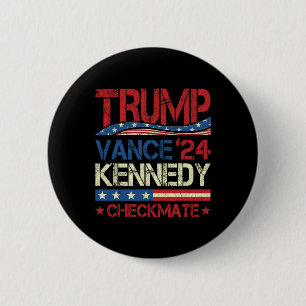 Chapa Redonda De 5 Cm Trump Vance Kennedy Jaque Mate Elección Republican