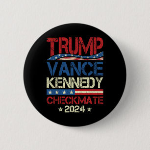 Chapa Redonda De 5 Cm Trump Vance Kennedy Jaque Mate Elección Republican