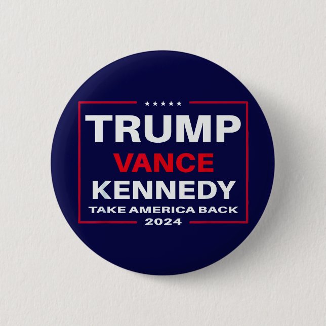 Chapa Redonda De 5 Cm Trump Vance Kennedy vuelve a hacer azul a Estados  (Anverso)