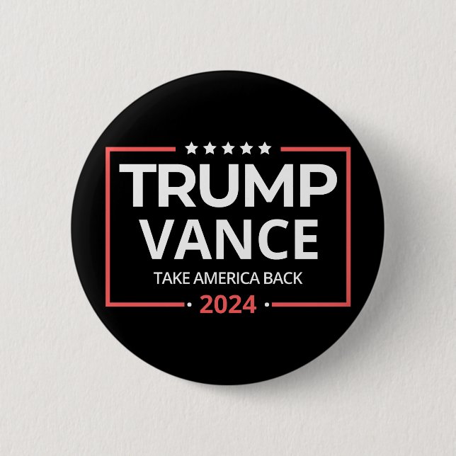 Chapa Redonda De 5 Cm Trump Vance, Trump Vance 2024, recupere a Estados  (Anverso)