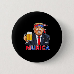 Chapa Redonda De 5 Cm Trump Vuelve A Hacer Grande El 4 De Julio Que Bebe