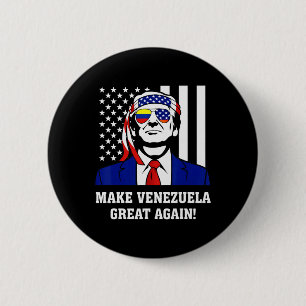 Chapa Redonda De 5 Cm Trump Vuelve a Hacer Grande Venezuela Para Hombres