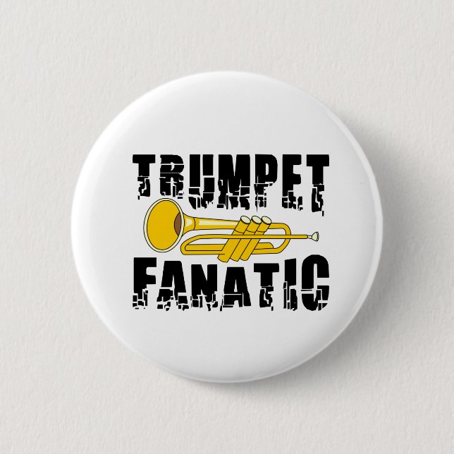 Chapa Redonda De 5 Cm Trumpet Fanatic (Anverso)