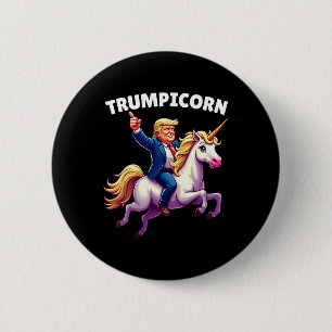 Chapa Redonda De 5 Cm Trumpicorn Divertido Donald Trump Unicornio Presid