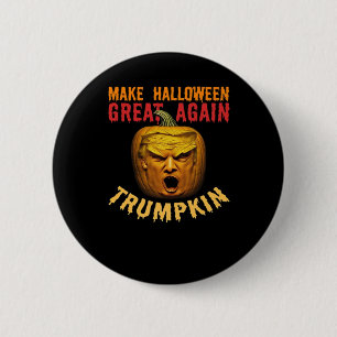 Chapa Redonda De 5 Cm Trumpkin vuelve a hacer grande a Halloween - Funny