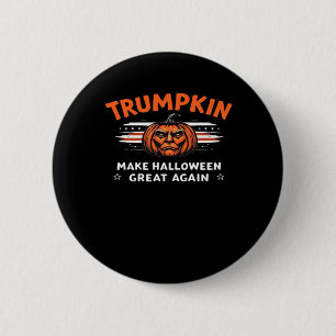 Chapa Redonda De 5 Cm Trumpkin vuelve a hacer que Halloween sea grande