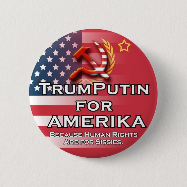 Chapa Redonda De 5 Cm TrumPutin '16 (Anverso)