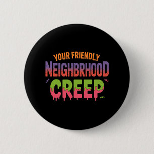 Chapa Redonda De 5 Cm Tu amistoso diseño de Halloween