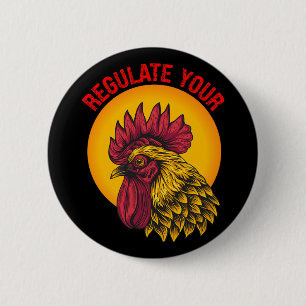 Chapa Redonda De 5 Cm Tu gallo de gallina galardonado con derechos repro