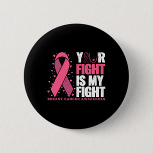 Chapa Redonda De 5 Cm Tu lucha contra el cáncer de mama familiar
