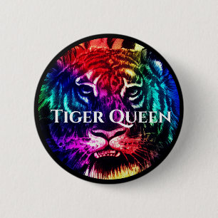 Chapa Redonda De 5 Cm Tu Personalizado texto arcoiris exótico jungla rei