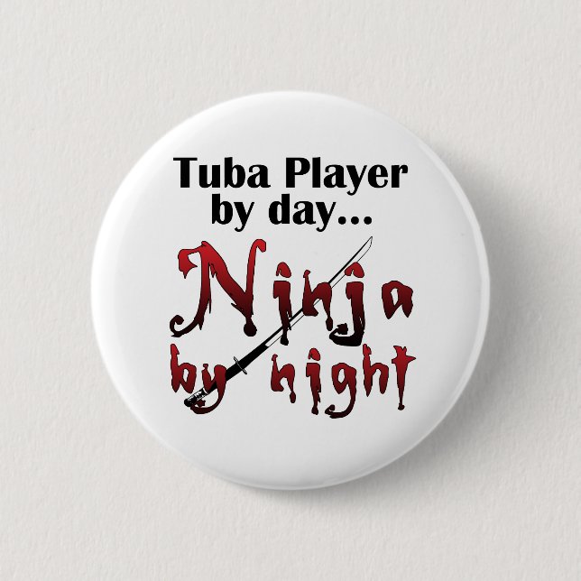 Chapa Redonda De 5 Cm Tuba Player by Day... (Anverso)