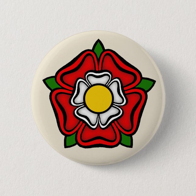 Chapa Redonda De 5 Cm Tudor Rosa de Inglaterra, Emblema de la realeza (Anverso)