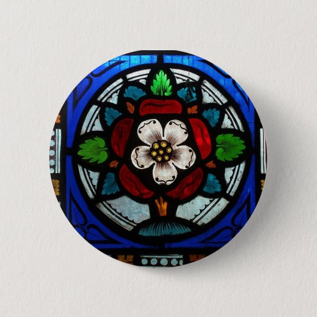 Chapa Redonda De 5 Cm Tudor subió el vitral subió (Anverso)